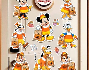 200+ Personalized Disney All Characters Candy Corn Magnet, Halloween On The High Seas Magnets, Halloween Cruise Door Magnet, Stateroom Door