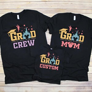 Custom Disney Grad 2025 Shirt, Graduate Family Trip Shirt, Personalised Graduate T-Shirt, Mickey Grad 2025 Shirt, Disney Graduate Shirt