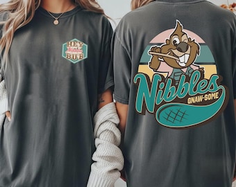Two Sided Funny Zootopia 2 Nibbles The Beaver T-shirt, Disney World Vacation Outfit, Disney Kids Tee, Zootopia 2 Hey Bub Gnaw-Some Shirt