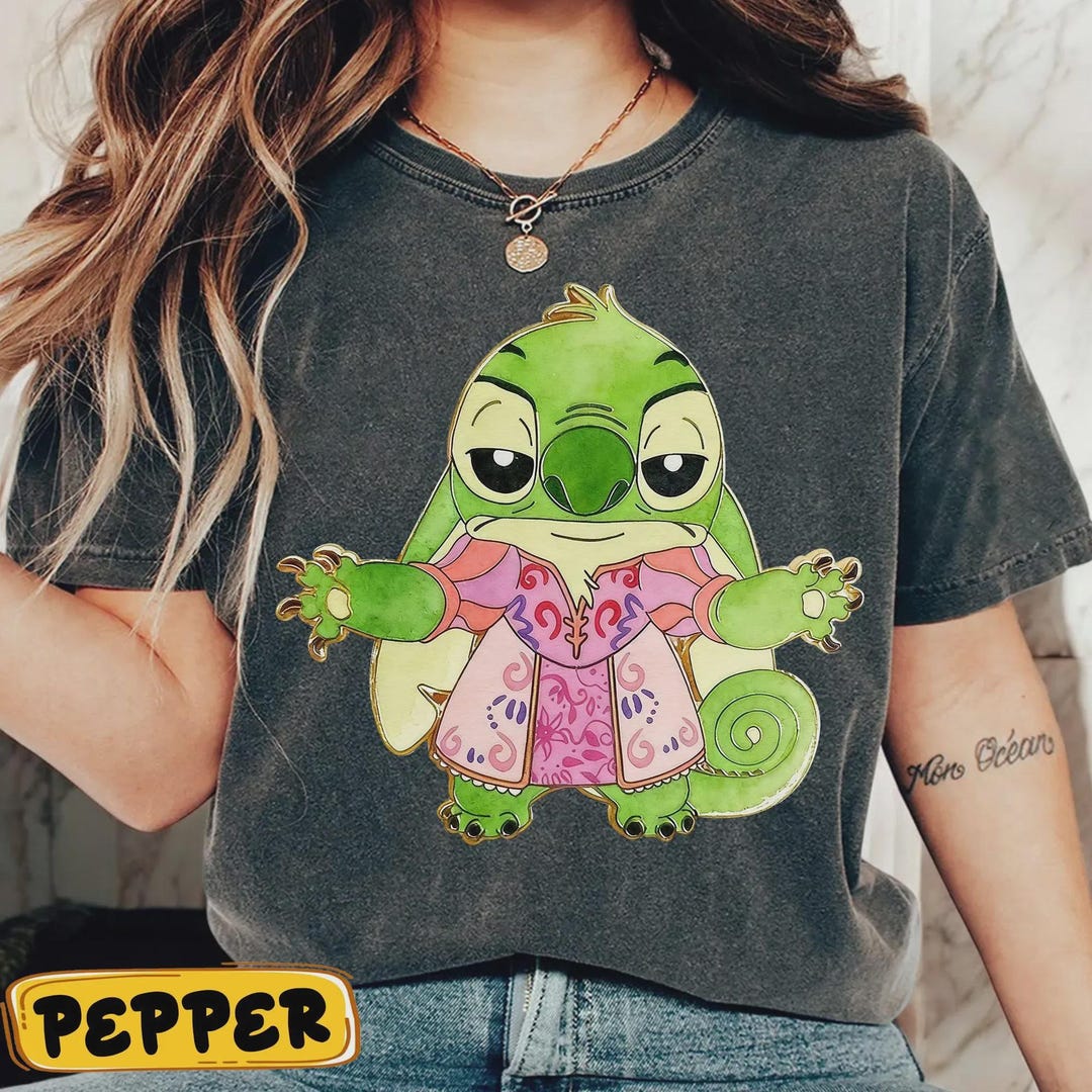 Funny Grumpy Pascal Stitch in Dress T-shirt, Disneyland Trip Matching ...