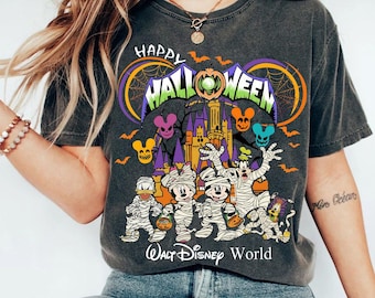 Retro Disney Mickey en vrienden mummie Halloween-shirt, shirt Spooky Season, Mickey's Not So Scary Halloween-feest, Disney Halloween-shirt