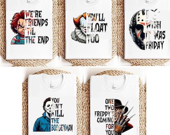 Vintage Horror Characters Group Shirt, Horror Friends Shirt, Halloween Horror Characters, Scary Movies Sweatshirt, Halloween Horror Tee