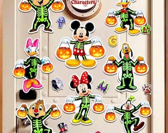 Personalized Halloween On The High Seas Disney Cruise Magnets, Skeleton Theme, Cruise Ship Cabin Door Decorations