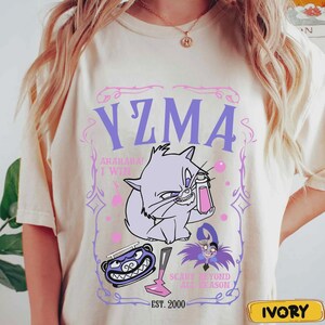 Vintage Yzma Cat With Potiontee Villain Shirt, Disney Emperor's New Groove Tee, Disneyland Family Vacation Trip Matching Outfits 2026 image 3