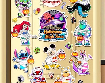 200+ Disney characters Halloween Mummy magnet, Personalized 1st Cruise Magnet, Halloween On the High Seas, Mummy Mickey & friends