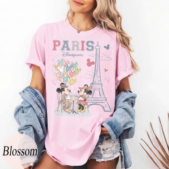Comfort Colors Mickey and Minnie Disneyland Paris Shirt, Disney