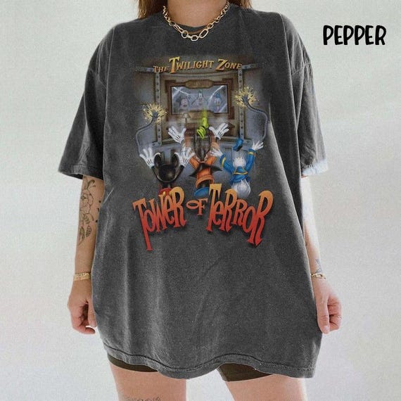 Vintage Disney Tower of Terror Shirt, Twilight Zone Ride T-shirt