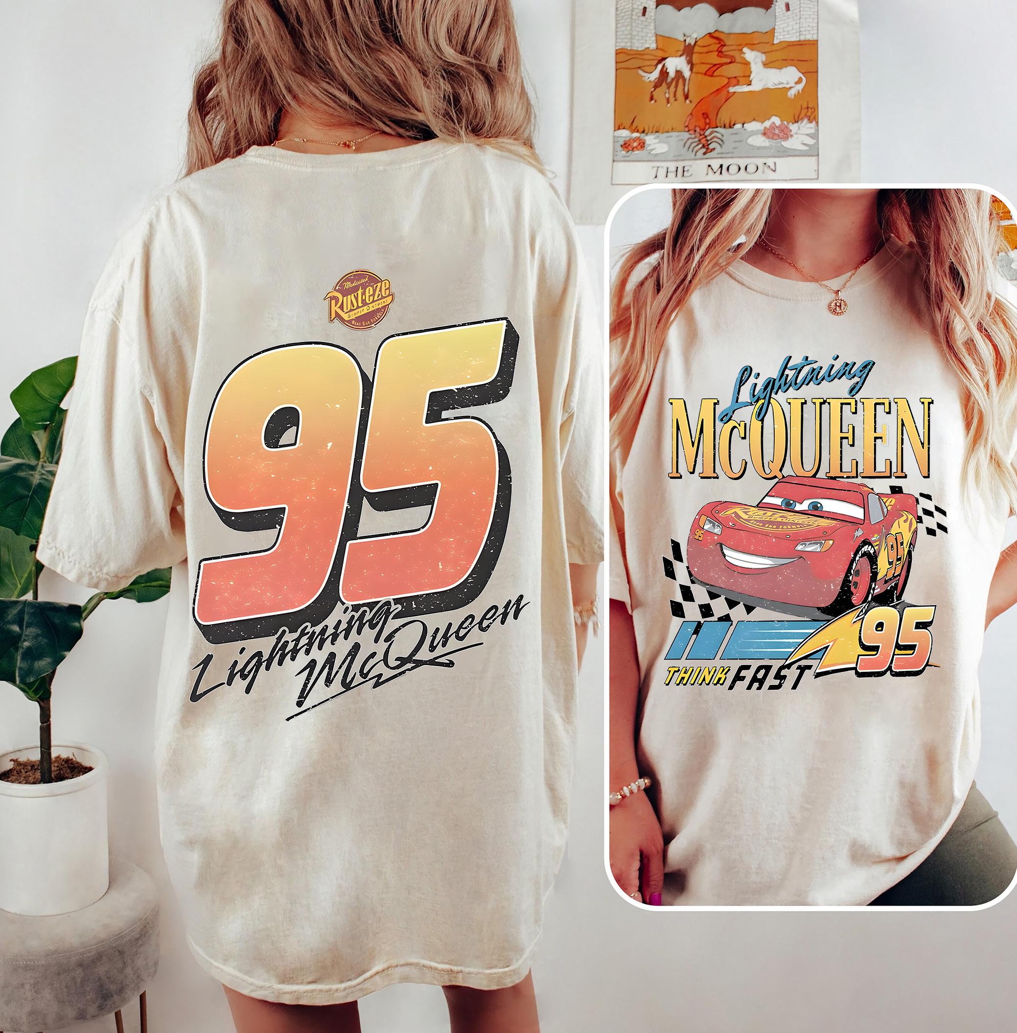 Disney Pixar Car Lightning Mcqueen Two-sided Shirt, Disney Cars