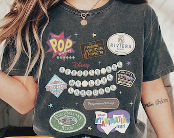 Vintage Disney Orte sind meine Liebe Sprache T-Shirt, Riviera Resort Logo T-Shirt, Aquarell BTW Hotel Logo Shirt, Tierkönigreich Urlaub Geschenk