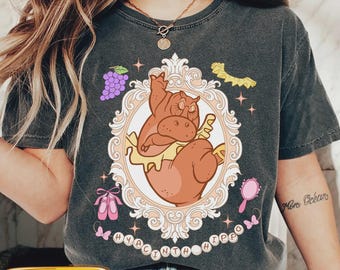 Disney Coquette Bow Hyacinth Hippo Fantasia Shirt, Magic Kingdom Tee, Disneyworld Disneyland Family Vacation Trip Matching Outfits