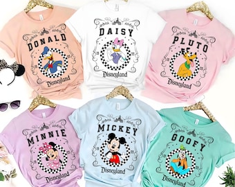 Disneyland Est 1955 Shirt, Anpassen Disney Alle Charaktere Shirt, Mickey & Friends T-Shirt, Disney Gruppe 2025, Disney Familienshirt, Disney Trip