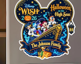 Cruise Halloween Magnet Halloween On The High Seas 2026 Magnet, Cruise Door Magnet Disney Wish Dream Fantasy Magic Wonder Halloween Decor