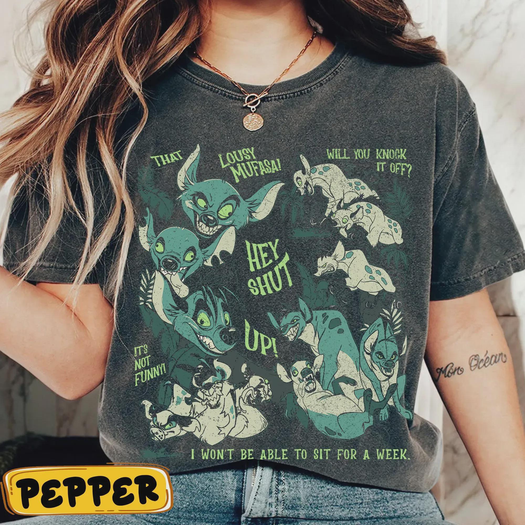 ディズニー　Tシャツ　ハイエナ　シェンジ　エド　バンザイ　白 Shenzi banzai ed - Etsy 日本