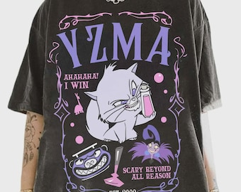 Maglietta vintage con gatto Yzma e Potiontee, maglietta Disney "Le follie dell'imperatore", outfit coordinati per la vacanza in famiglia a Disneyland 2026