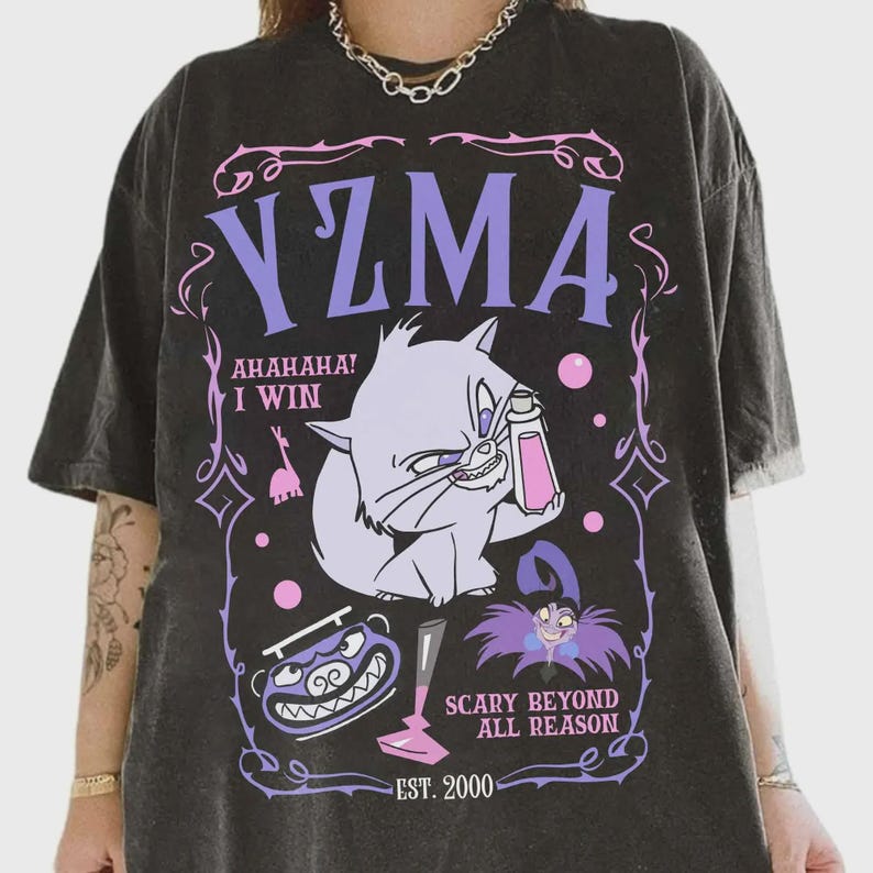 Vintage Yzma Cat With Potiontee Villain Shirt, Disney Emperor's New Groove Tee, Disneyland Family Vacation Trip Matching Outfits 2026 image 1