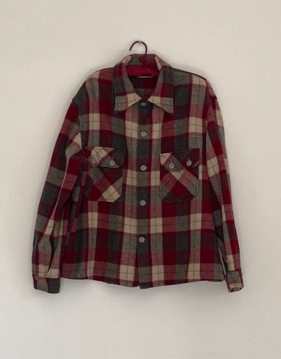Chippewa Woolen Mills Plaid Flannel Button Up Dow… - image 1
