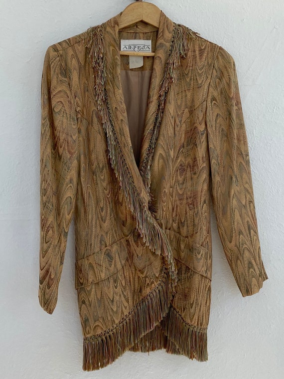 1980s 1990s Marbled Fringed Faux Bois Psychedelic 