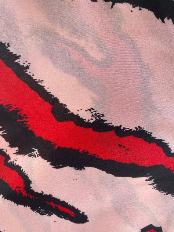 Plus Size Volup 1990s Y2K Pink Zebra Stripe Flutt… - image 4