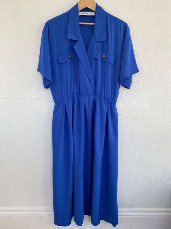 Plus Size Volup 1980s 1990s Shirtwaist Midi Dress 