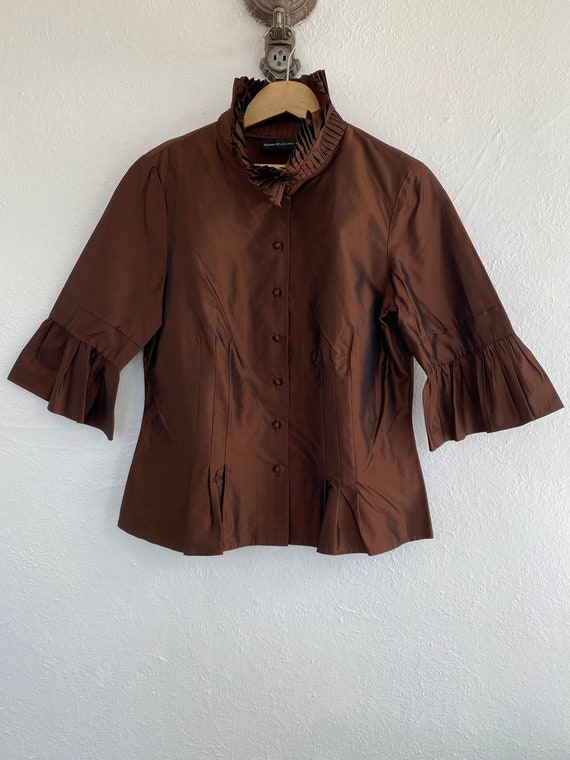 Plus Size Volup 1990s Y2K Chocolate Brown Iridesce