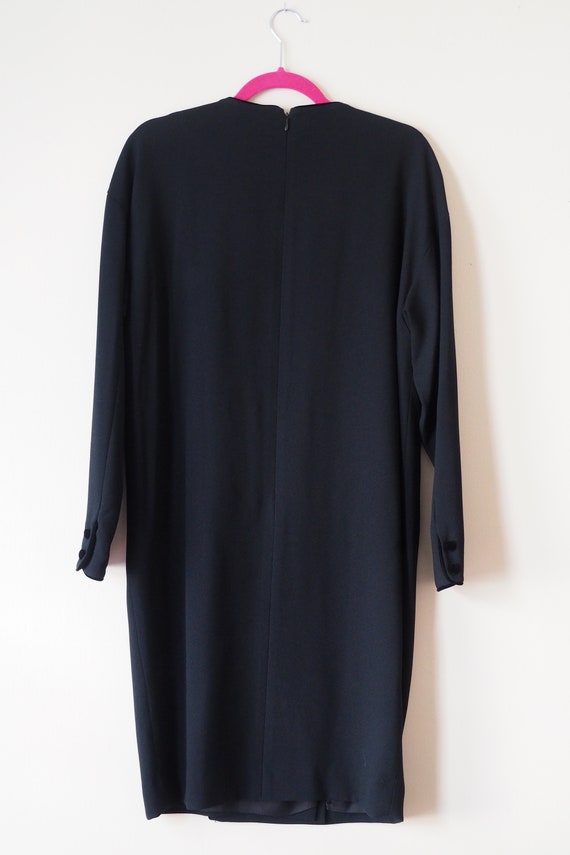 1980s 1990s Liz Claiborne Black Velvet Detail Asy… - image 2