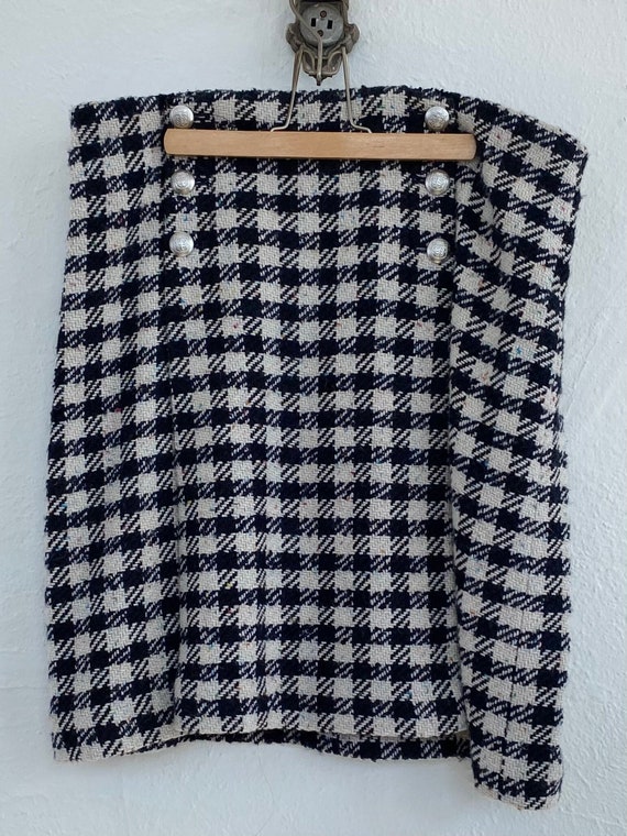 1990s Talbots Clueless Style Pleated Houndstooth M