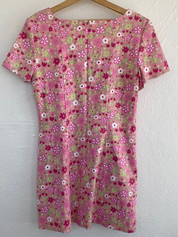 1990s Y2K Lilly Pulitzer Pink and Green Floral Pr… - image 2