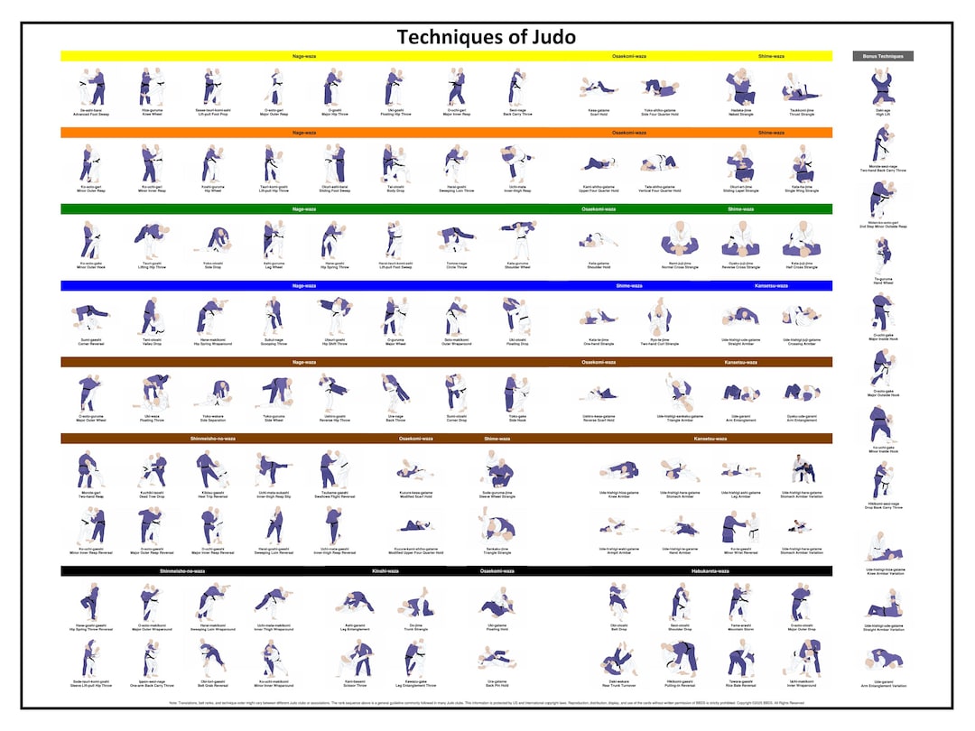 Techniques of Judo Poster – IJF - Printable PDF - Etsy