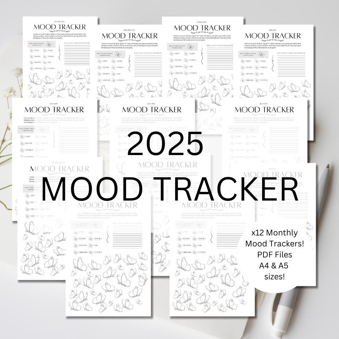 2025 MOOD TRACKER - Digital Download - Printable - Journal - Etsy
