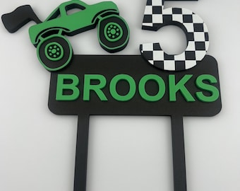 Custom Monster Truck Birthday Cake Topper
