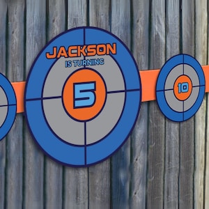 Dart Wars Target Signs, Dart Battle Target Decor, Birthday Target Decor, Personalize Target Name | Edit with CANVA-NSTANT DOWNLOAD Printable