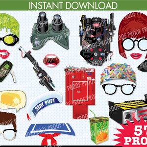 Photo Booth Props, Ghost-movie Party, Ghost-movie Inspired Props | Printable Props Instant Download Using CANVA
