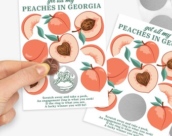 Savannah Shower Got All My Peaches Scratch Off Game: Bridal Shower Game,Custom Shower Bachelorette Scratch-off Game | CANVA-INSTANT Download