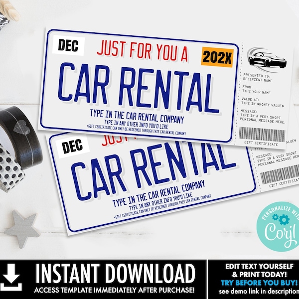 Rental License Plate Etsy
