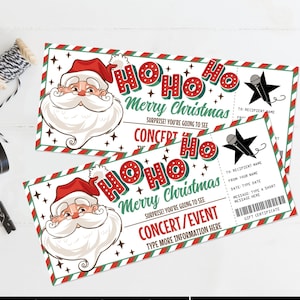 Weihnachten Konzertkarte Geschenk,ÜberraschungsKonzert,Show,Perfomance,Künstler,Geschenkgutschein, Last-Minute Geschenk | Bearbeite mit CANVA-SOFORT-DOWNLOAD
