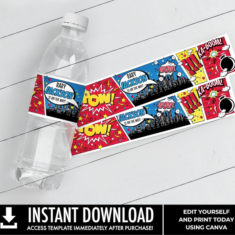 Free Waterbottle Labels Etsy