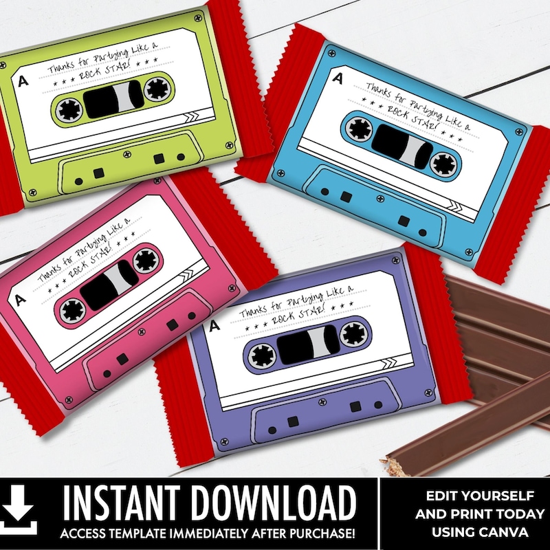 Candy Bar Wrap Retro Etsy