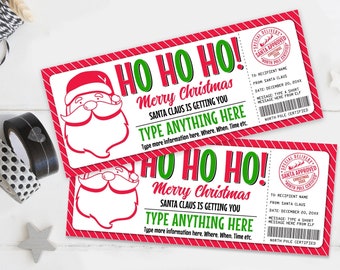 Santa Gift Certificate | Etsy