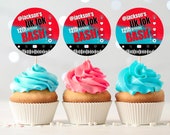 Social Media Party 2" Circle - Cupcake Topper, Video Party, Dance Party | Self-Edit with CORJL - INSTANT DOWNLOAD Printable Template Il_170x135