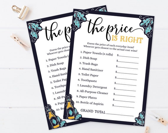 The Price Is Right Bridal Shower Game, Craft Beer Shower, Love is Brewing Shower | Self-Edit with CORJL - INSTANT Instant Printable