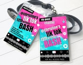 Social Media Party VIP Invite Badge - Video Party, Dance Party, All Access Pass | Personalize with CORJL–INSTANT Download Printable Template Il_170x135