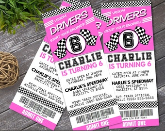 Cars Ticket Invitation - Cars Party, Race Car Party, Cars Invite, Ticket | Self-Edit with CORJL - INSTANT DOWNLOAD Printable Template