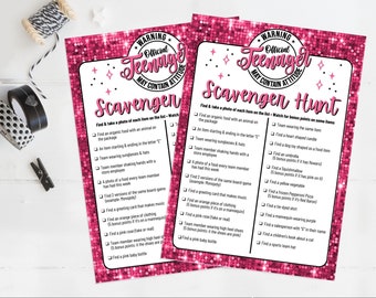 Warning Official Teenager Scavenger Hunt, Scavenger List, Shopping List, Mall Scavenger | You edit using Canva - INSTANT DOWNLOAD Printable