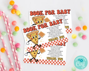 Slice Slice Baby - Baby Shower Book for Baby Inserts, Shower Card Inserts | You personalize text using CORJL–INSTANT Download Printable