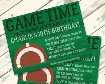 Football Invitation - Football Birthday, Tailgate Party, Super Bowl Party, Bowl Party | Self-Edit Text Instant Download Printable Template