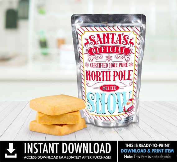 Christmas Capri Sun Label -Santa's Melted Snow Drink Label,Capri Sun Label,Santa's Nice List | Ready-To-Print INSTANT Download PDF Printable