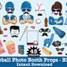 Baseball Photo Booth Props, Retro Baseball Party, Baseball Birthday ...