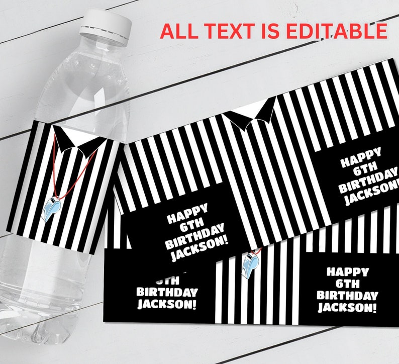Referee Label Referee Water Bottle Label | Bowl Party,drink Label,football,tailgate ...