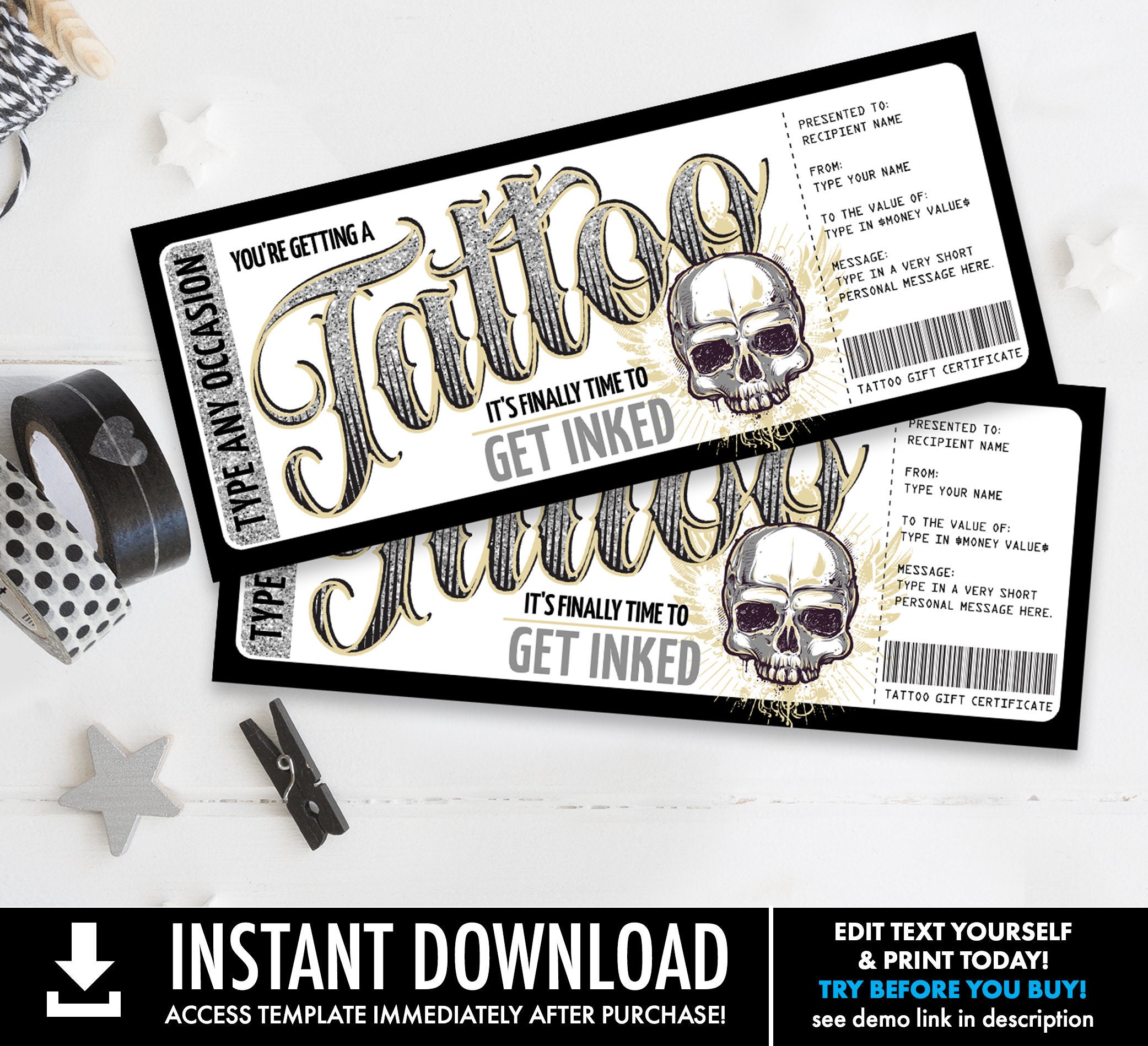 Tattoo Invitation - Etsy