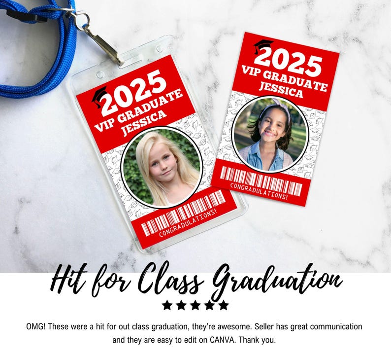 Graduation VIP Pass Template, Editable Printable Class Graduation Name ...